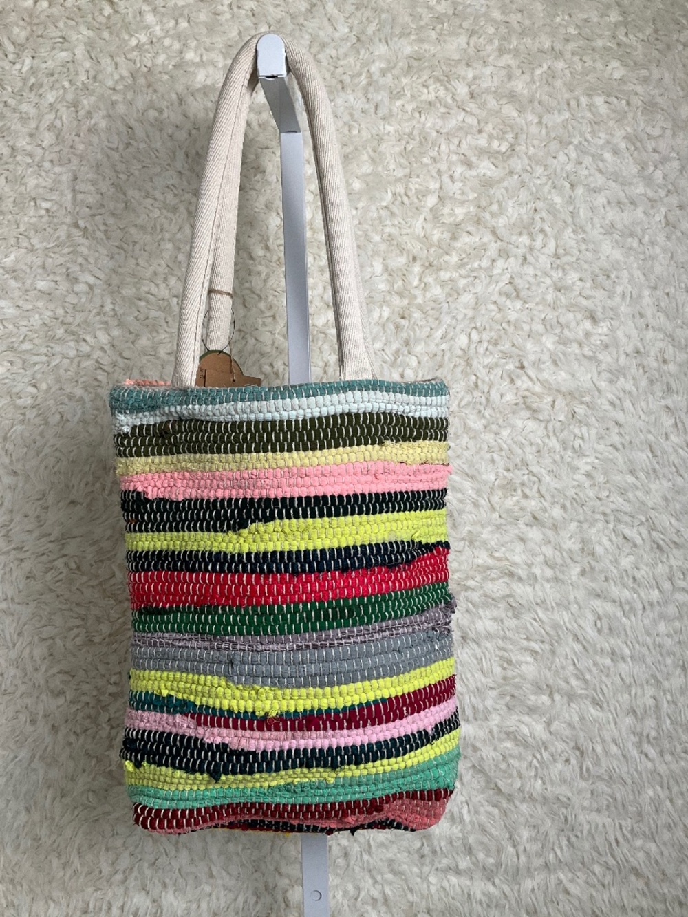 MABELLE CHINDI BOHO-STYLE MULTI-WOVEN TOTE BAG~NEW!